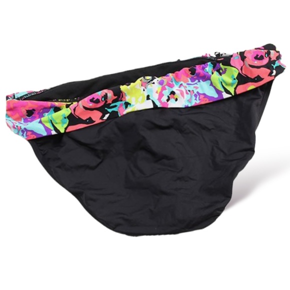 Kenneth Cole Reaction “In Full Bloom” Side Shirred Fold-Over Bikini Bottoms - Picture 7 of 11